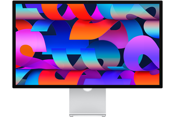 Studio Display с цветно съдържание на екрана