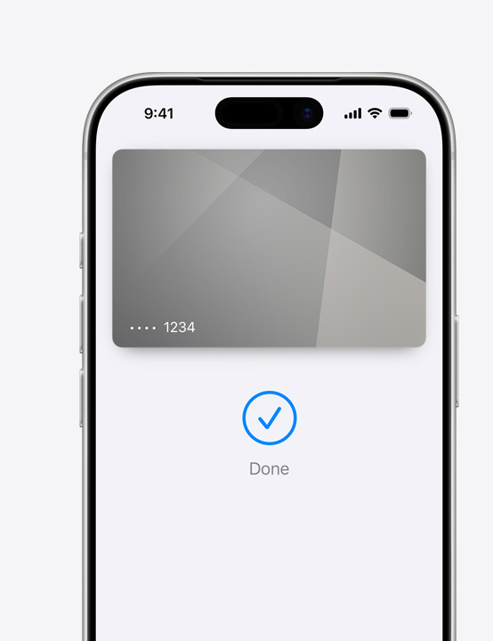 Част от екран на iPhone показва как Mastercard се използва в Apple Pay