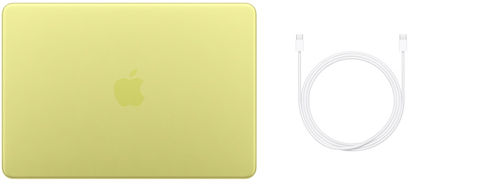 13palcový MacBook Neo a USB‑C nabíjecí kabel