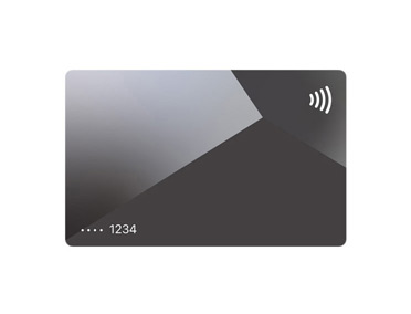 Vorderansicht einer Kreditkarte