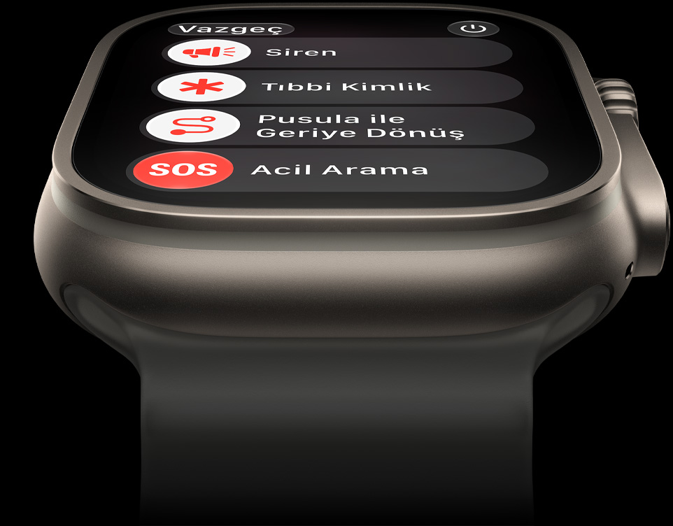 Apple Watch Ultra 4, titanyum kasa, natürel renk, uydu bağlantısı, Ocean Kordon, buzlu gri renk