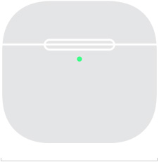 Illustration du boîtier des AirPods 5 indiquant une largeur de face de 50,1 mm