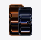 iPhone 17 Pro Max, voorkant, kleur Kosmisch Oranje, iPhone 17 Pro, voorkant, kleur Diepblauw