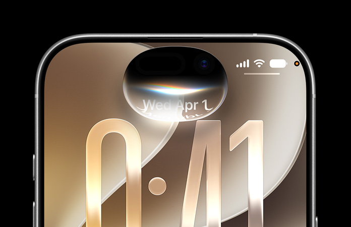 iPhoneの上部3分の1にSiri AIによる会話の吹き出しが表示されている