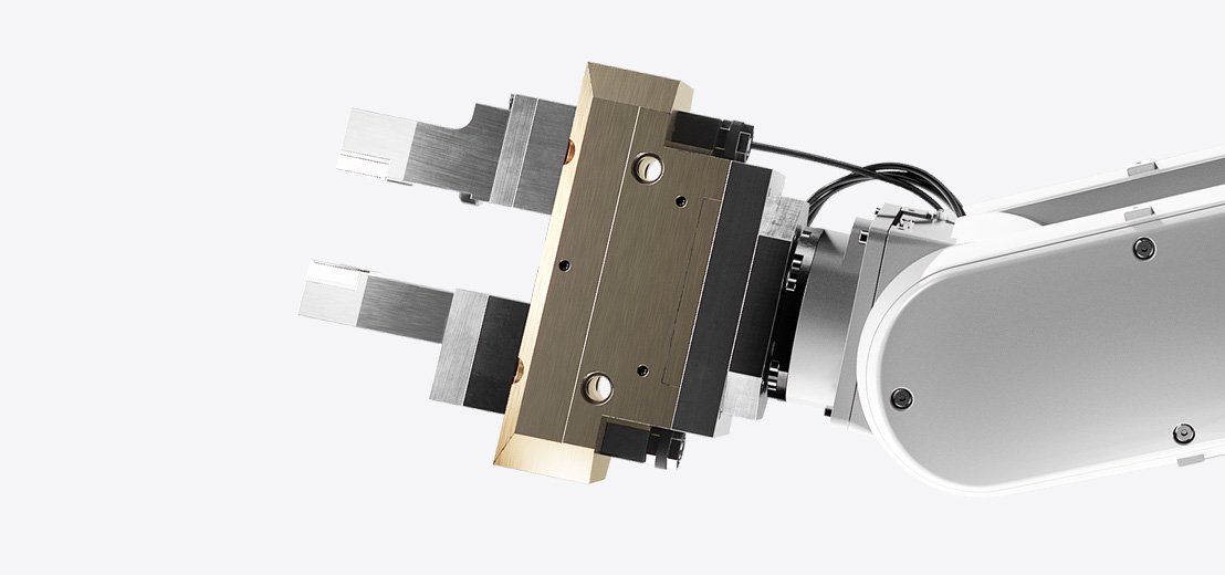 The futuristic hand and arm of one of Apple’s pioneering disassembly robots.