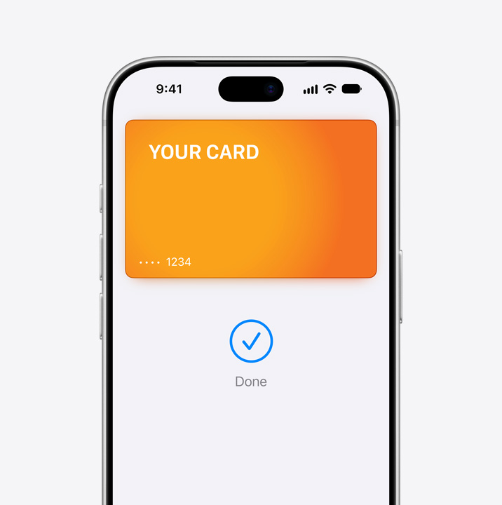 Egy Apple Pay szolgáltatásban használt Mastercard kártya egy részlegesen látszó iPhone kijelzőjén.